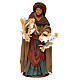 Donna ceppi aglio in mano 14 cm presepe napoletano s1