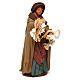 Donna ceppi aglio in mano 14 cm presepe napoletano s3