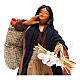 Woman holding sack of apples and log for Neapolitan Nativity, 14cm s2