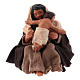 Woman sitting on the floor with baby for Neapolitan Nativity, 10cm s1