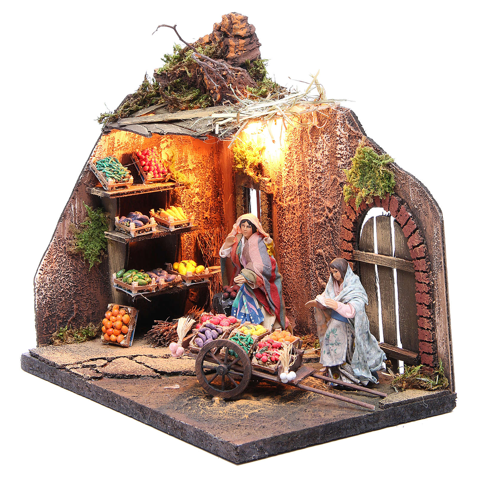 Figurine Crèche Porteur D'eau 12 Cm - Échelle 1:15, Indestructible, Peinte à La Main - Fabriqué En Italie Par Moranduzzo