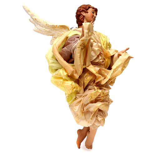 Engel 45cm golden Kleid neapolitanische Krippe 3