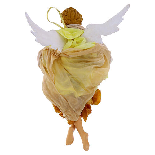Blonde angel with gold clothes, figurine for Neapolitan Nativity, 45cm 4