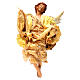 Anjo louro roupa dourada para presépio napolitano com peças de 45 cm altura média s1