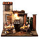 Fornaio 10 cm illuminato presepe napoletano s1