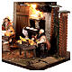 Fornaio 10 cm illuminato presepe napoletano s2
