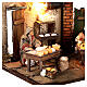 Fornaio 10 cm illuminato presepe napoletano s4