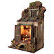 Cellar setting for Neapolitan Nativity, with lights 10cm s3