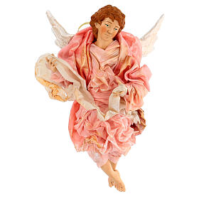 Engel rosa Kleid 45cm neapolitanische Krippe