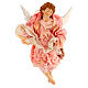 Blonde angel with pink clothes, figurine for Neapolitan Nativity, 45cm s1