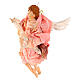Anjo louro 45 cm túnica cor-de-rosa presépio Nápoles s5