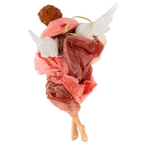 Blonde angel with pink clothes, figurine for Neapolitan Nativity, 45cm 7