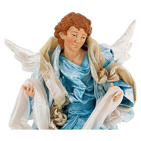 Engel hellblauen Kleid 45cm neapolitanische Krippe