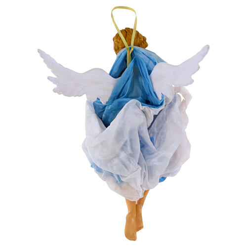 Angelo biondo 45 cm veste azzurra presepe Napoli 4