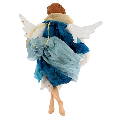 Anioł blondyn 45 cm błękitne szaty szopka z Neapolu 3