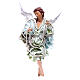 Ange roux 45 cm avec robe verte crèche Naples s1