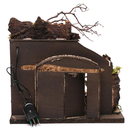 Käse Geschäft mit Licht 10cm neapolitanische Krippe 4