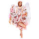 Anioł 18-22 cm różowe szaty skrzydła wygięte szopka z Neapolu s1