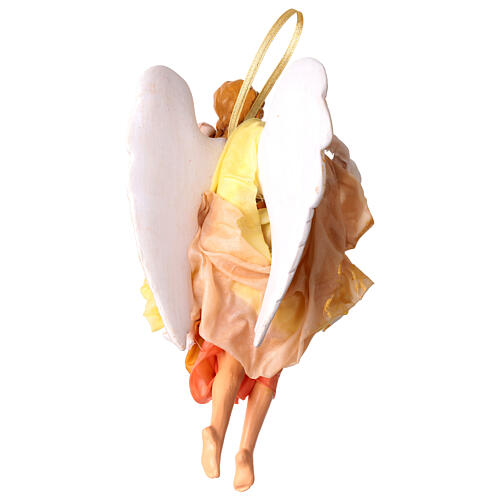 Gold angel with curved wings, figurine for Neapolitan Nativity, 18-22cm 4