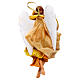 Anioł 18-22 cm złote szaty skrzydła wygięte szopka z Neapolu s3