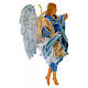 Green angel with curved wings, figurine for Neapolitan Nativity, 18-22cm s3