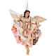 Pink angel with curved wings, figurine for Neapolitan Nativity, 30cm s1