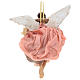 Pink angel with curved wings, figurine for Neapolitan Nativity, 30cm s5
