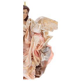 Pink angel with curved wings, figurine for Neapolitan Nativity, 30cm