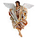 Gold angel with curved wings, figurine for Neapolitan Nativity, 30cm s1