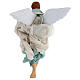 Green angel with curved wings, figurine for Neapolitan Nativity, 30cm s3