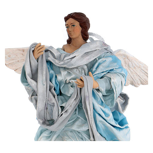 Light blue angel, figurine for Neapolitan Nativity, 30cm 2