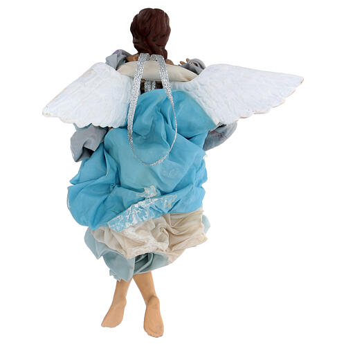 Light blue angel, figurine for Neapolitan Nativity, 30cm 3