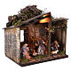 Nativity with shepherd and setting measuring 10cm for Neapolitan Nativity s3
