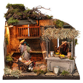 Orange juicing, animated scene for Neapolitan Nativity, 12cm