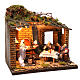 Pizzeria scene with 3 characters, animated for Neapolitan Nativity, 12cm s3