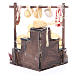 Cured meat stall for Neapolitan Nativity, measuring 7x6x7cm s3