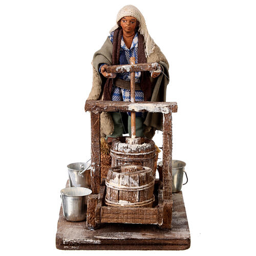 Burraio con attrezzo 10 cm presepe napoletano 1