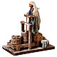 Neapolitan Nativity figurine Man making butter with tools 14cm s2
