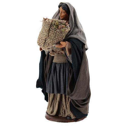 Kobieta z workiem ziaren w rękach 14 cm szopka neapolitańska 3