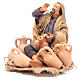 Neapolitan Nativity figurine Merchant sitting with amphorae 14cm s2