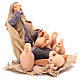 Neapolitan Nativity figurine Merchant sitting with amphorae 14cm s3