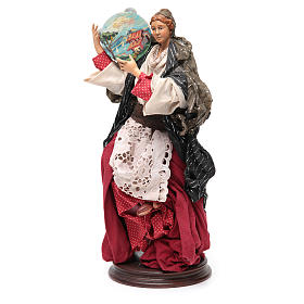 Donna con tamburello cm 30 presepe napoletano