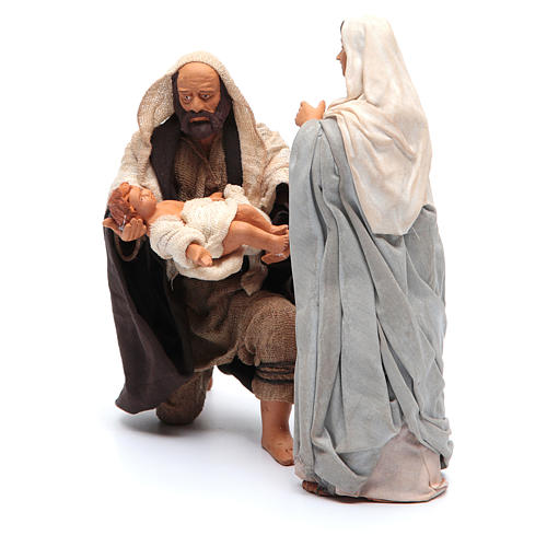 Holy Family kneeling 14cm, Neapolitan Nativity Scene 2