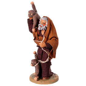 Nativity scene figurine, man with monkeys 10cm