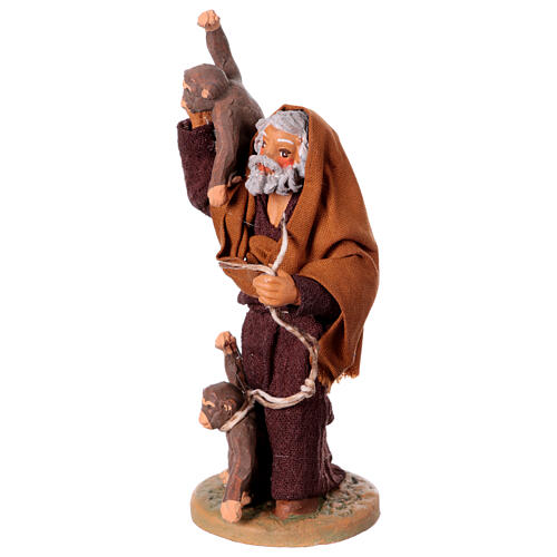 Nativity scene figurine, man with monkeys 10cm 2