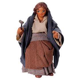 Donna con cucchiaio per tavolata 10 cm presepe Napoli