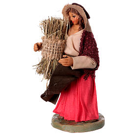 Mujer que cosecha 10 cm Belén napolitano