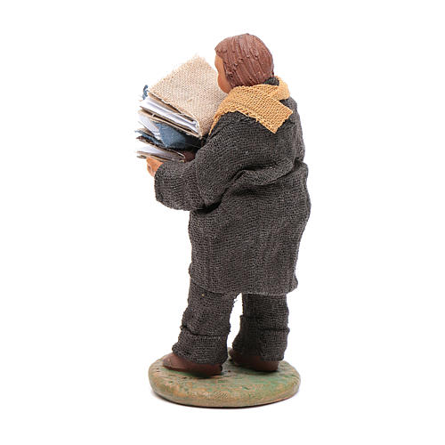 Homem com livros 10 cm presépio napolitano 3