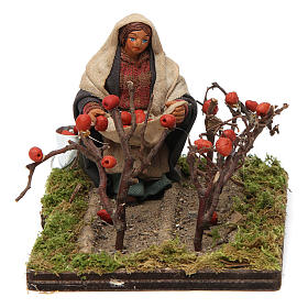 Donna raccolta pomodori 10 cm presepe Napoli