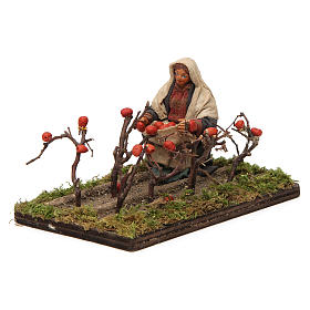 Donna raccolta pomodori 10 cm presepe Napoli